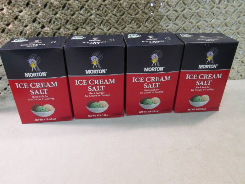 4 - 4 Pound Boxes of Ice Cream Salt...