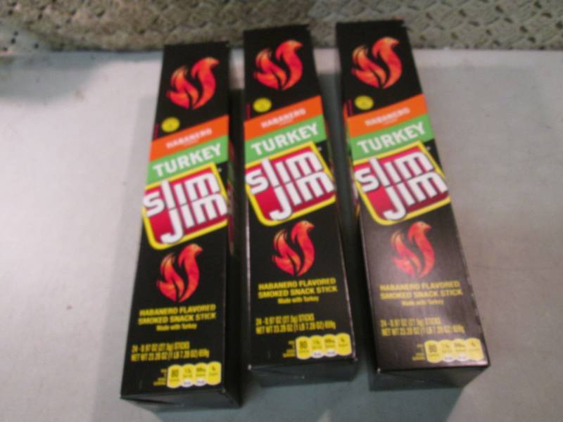 3 Boxes of 24 each Slim Jim Snack S...