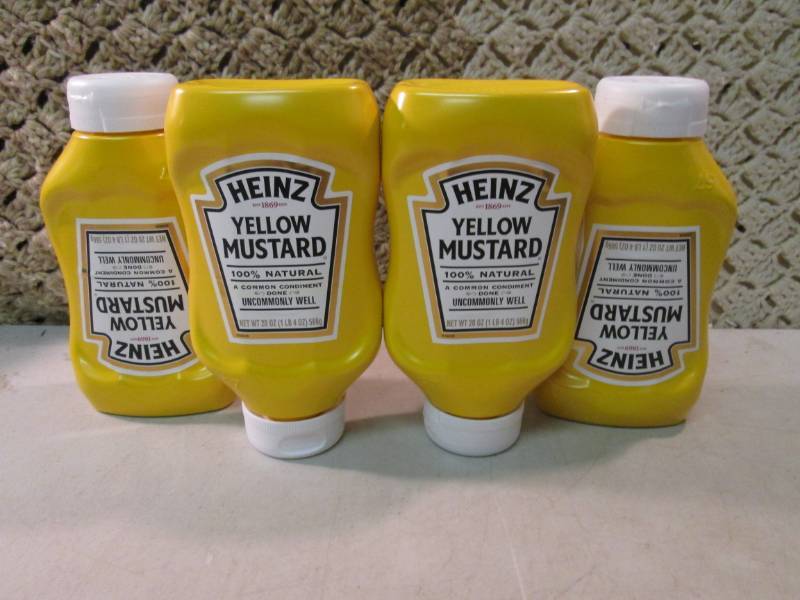 4 Bottles of Heinz Yellow Mustard B...
