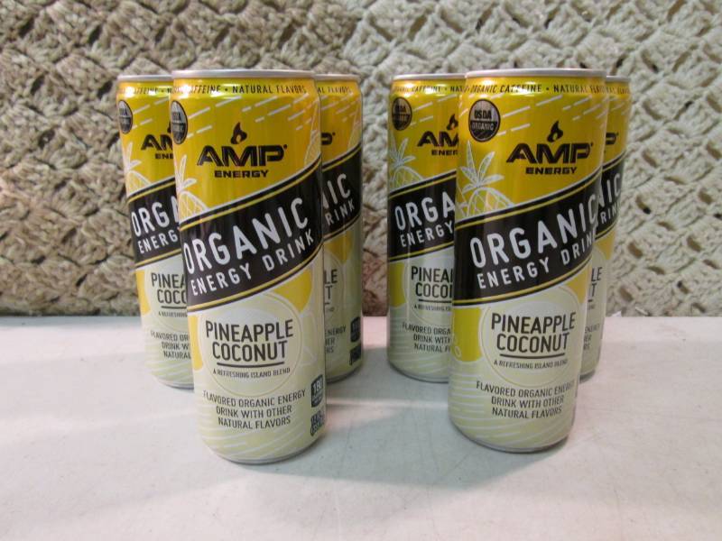6 Cans of Amp Energy Organic Energy...