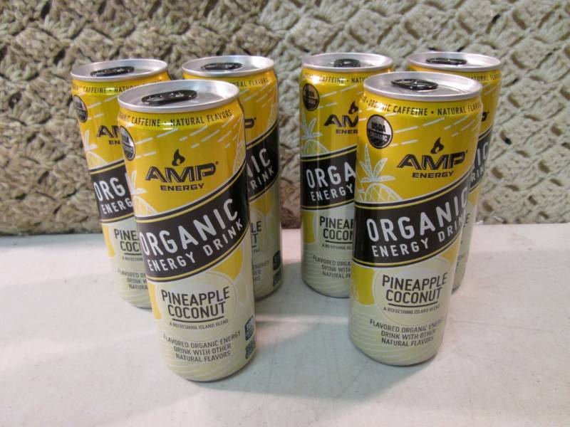 6 Cans of Amp Energy Organic Energy...