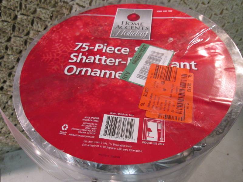 75 Piece 80mm Assorted Silver Shatt...