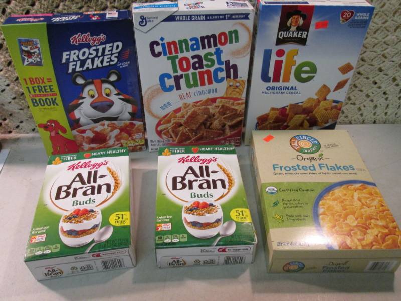 6 Boxes of Various Cereal Best by M...