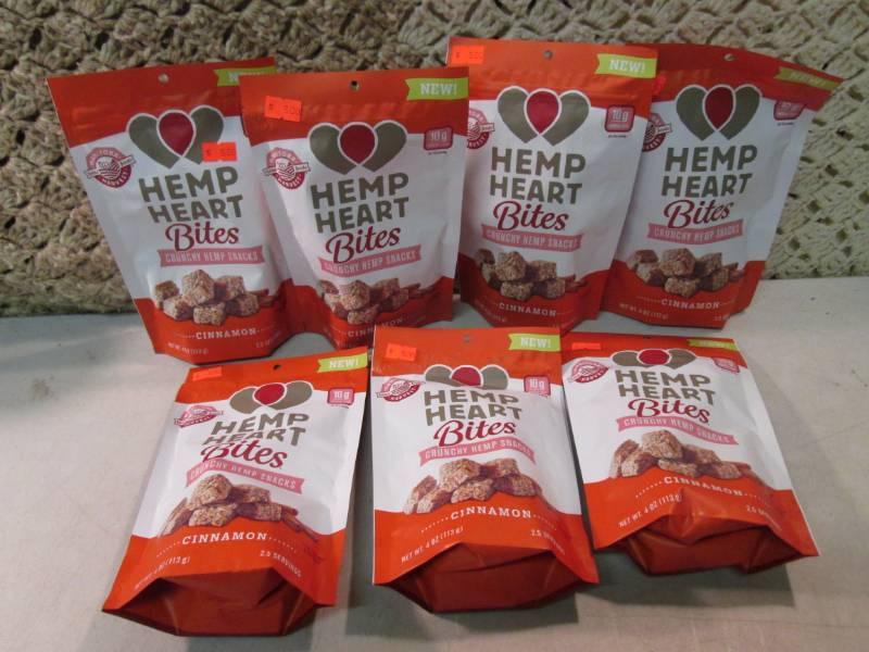 7 Bags of Hemp Heart Bites Cinnamon...