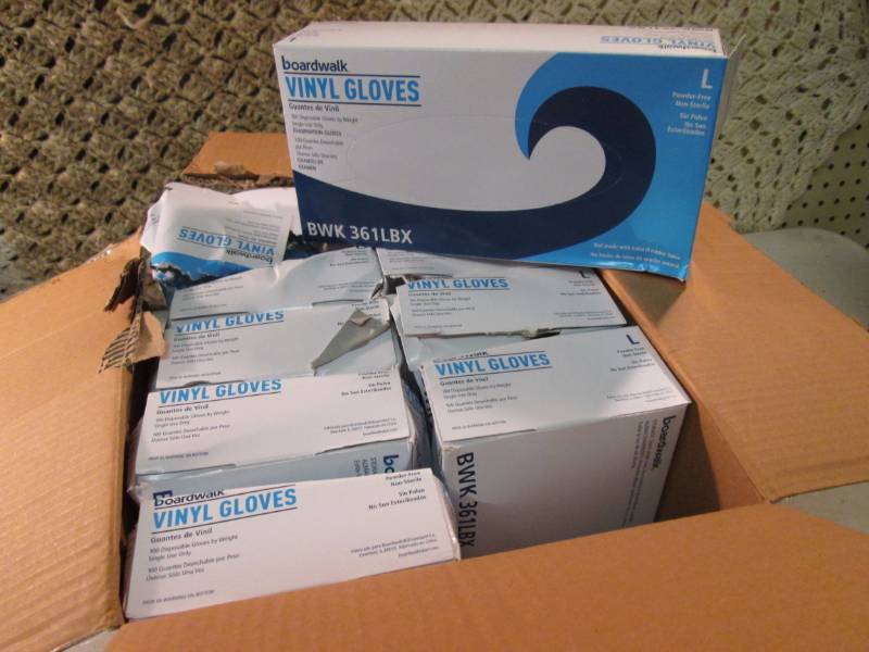 Case of 1000 Vinyl Gloves 10 boxes ...