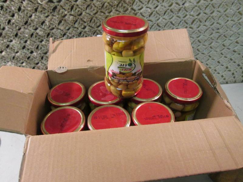 8 Jars of Natural Whole Green Olive...