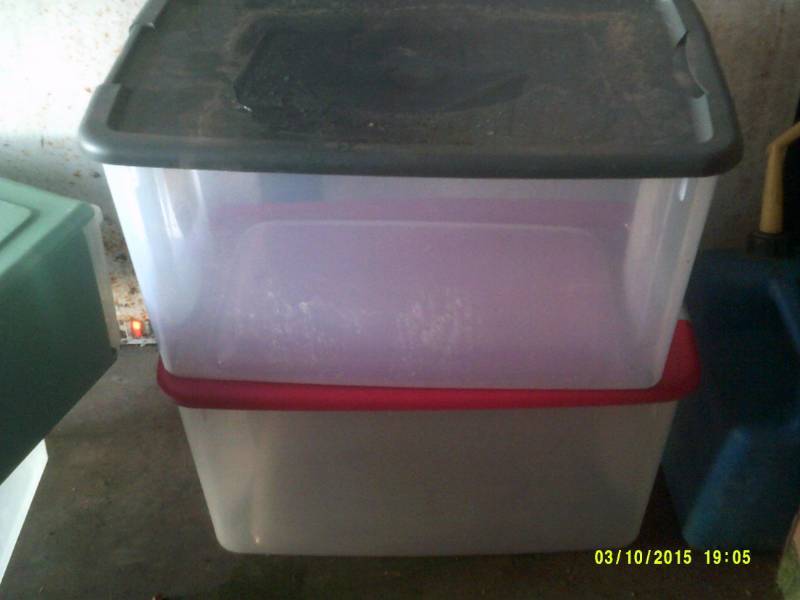 2 FULL SIZE CLEAR TOTES