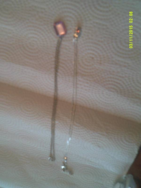 2 SILVER NECKLACES