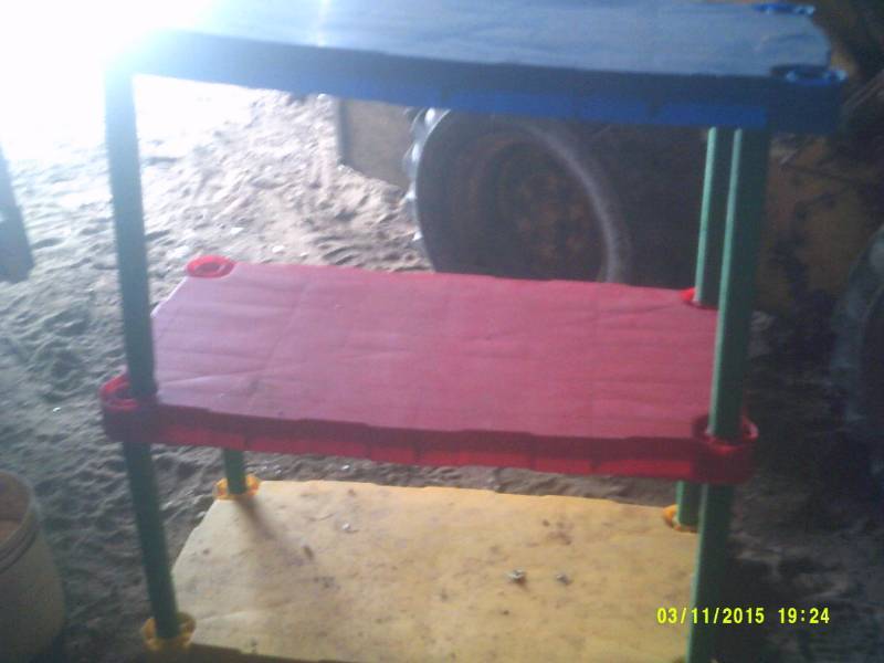 3 TIER PLASTIC SHELF