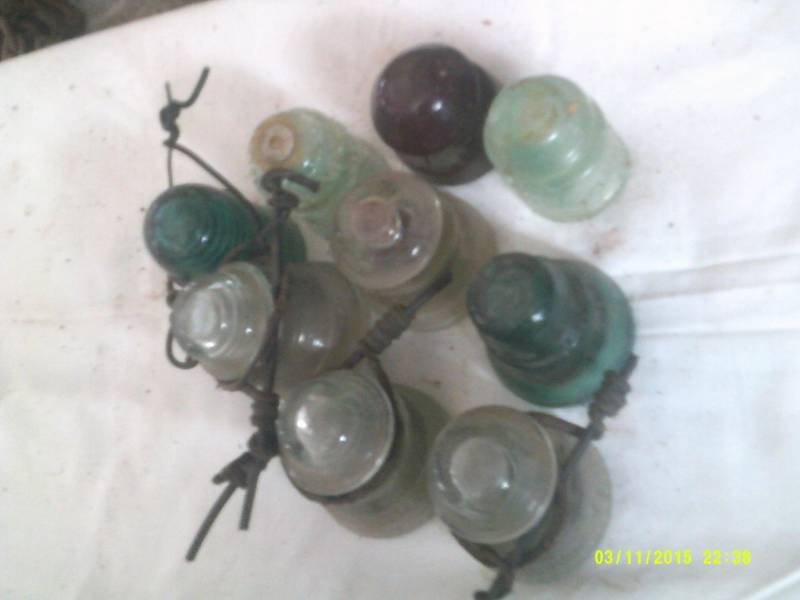 VINTAGE GLASS INSULATERS