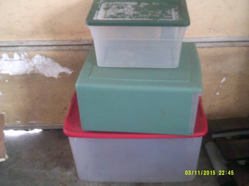 3 STORAGE TOTES