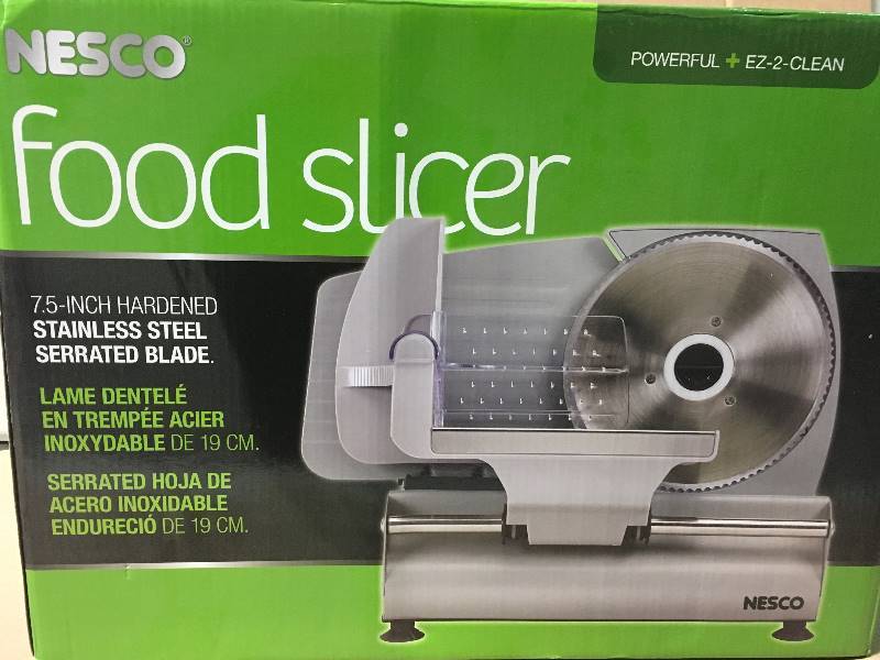 lot 79 image: Nesco FS-160 7.5 Food Slicer Stainless Steel Serrated Blade
