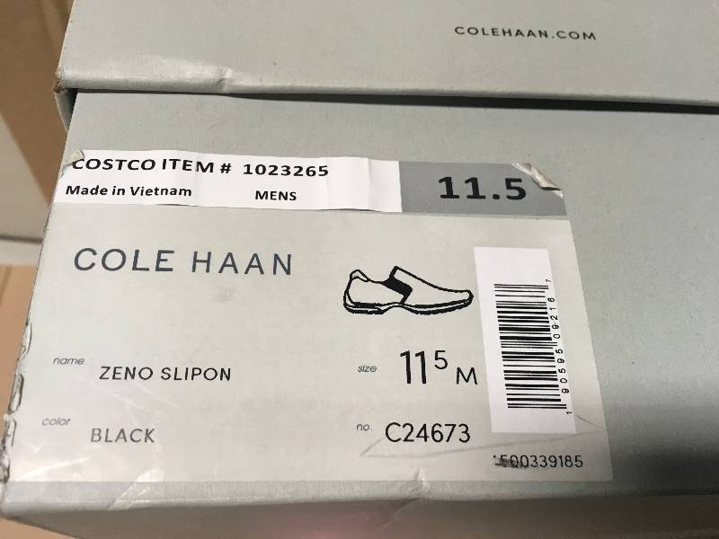 lot 83 image: Cole Haan Mens Zeno Slipon Shoes Black size 11.5 not used