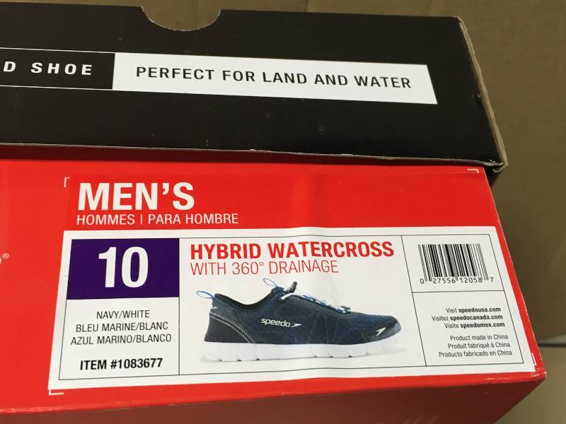 Speedo Men's Hybrid Watercross Water Shoe, Navy/White Size 10 M US not used  | KX REAL DEALS THANKSGIVING SALE 10% OFF OF YOUR TOTAL PURCHASE | K-BID