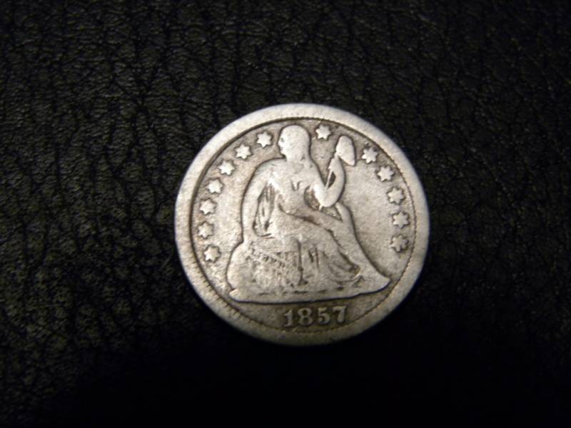 1857 Seated Liberty Silver Dime