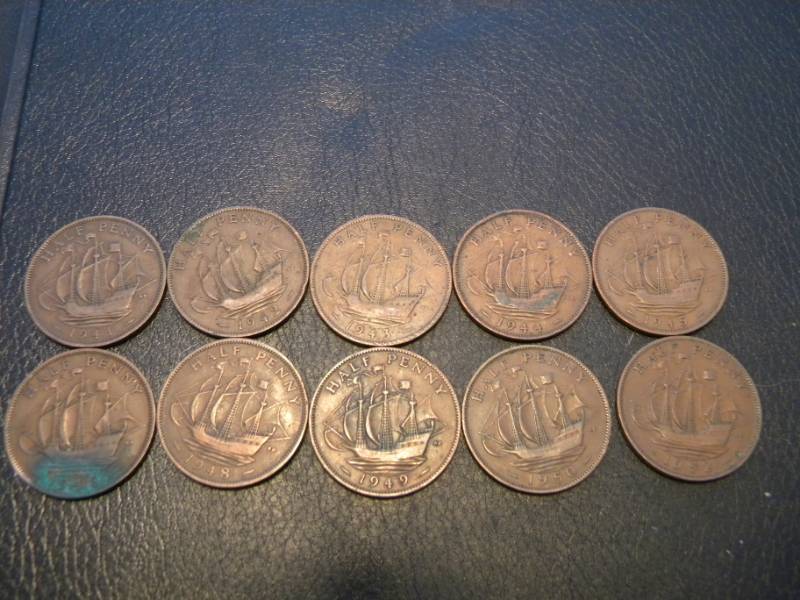 British Coins - 10 Half Penny
