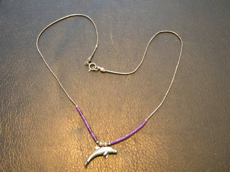 Sterling Silver Necklace with Dolphin
