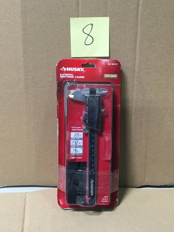 lot 8 image: Husky 6 in. 3-Mode Digital Fractional Caliper in good working condition