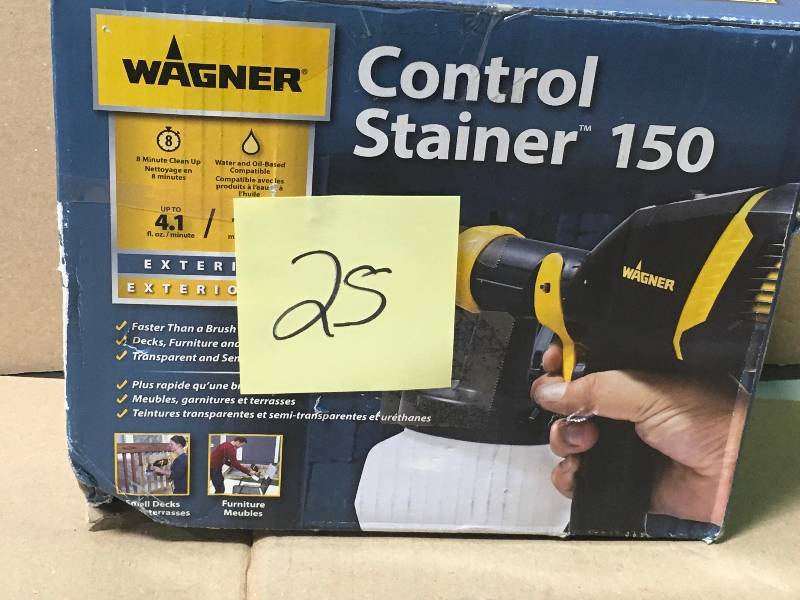 lot 25 image: Wagner Control Stainer 150 HVLP Handheld Sprayer USED in good working condition