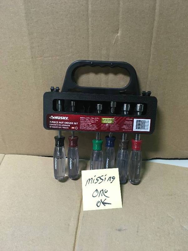 lot 46 image: Husky SAE Nut Driver Set (7-Piece) MISSING 1 PC