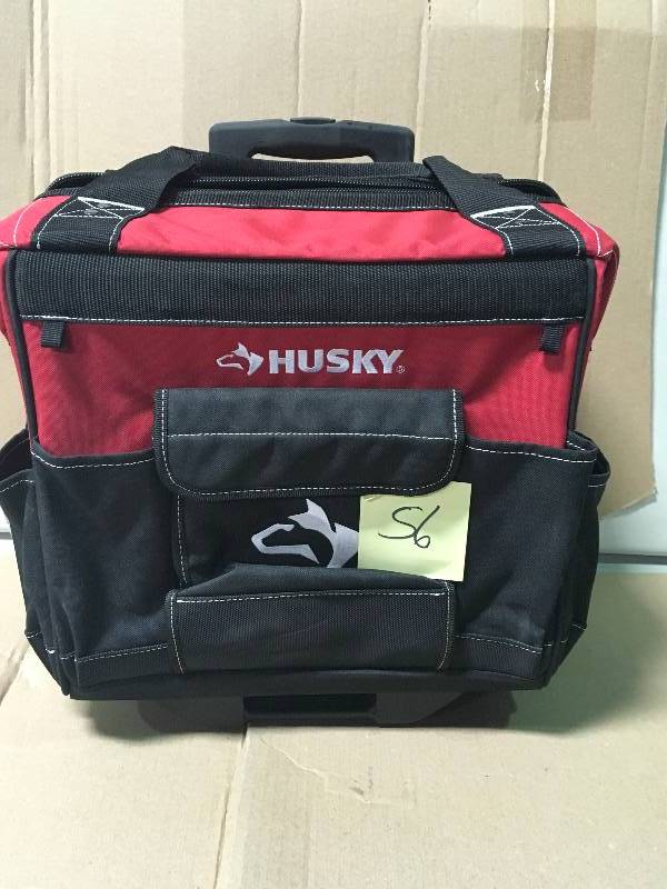 lot 56 image: HUSKY Rolling Tool Bag in like new condition