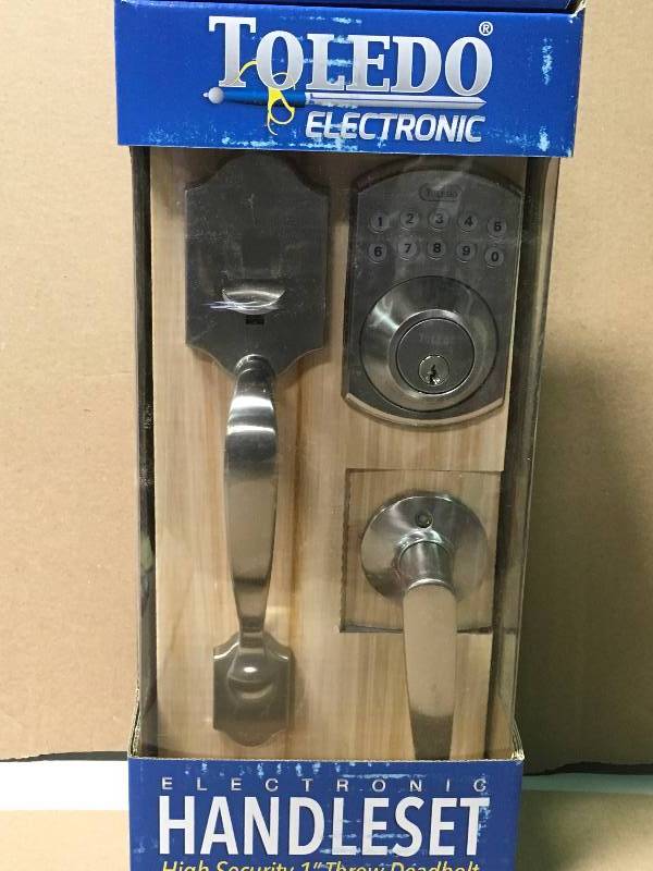 lot 59 image: Toledo Fine Locks Electronic Door Handleset not used