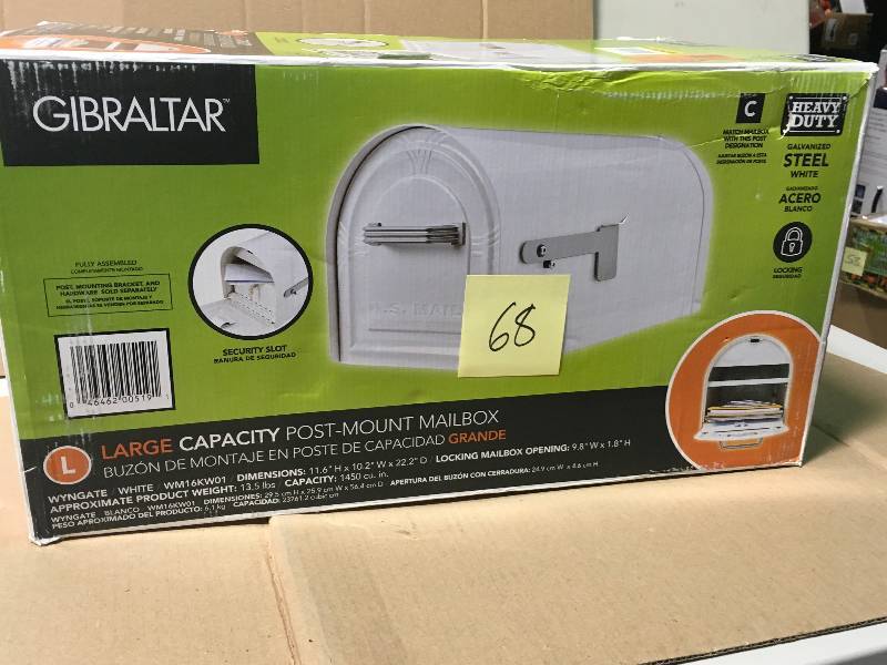 lot 68 image: Gibraltar Mailboxes Mailboxes Wyngate Locking Post-Mount M