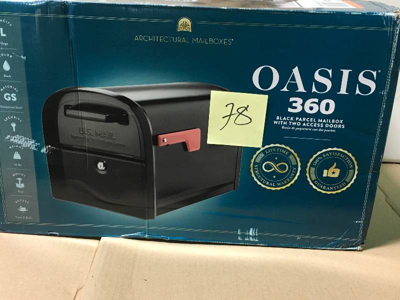 lot 78 image: Architectural Mailboxes Oasis 360 Post Mount Locking Mailbox