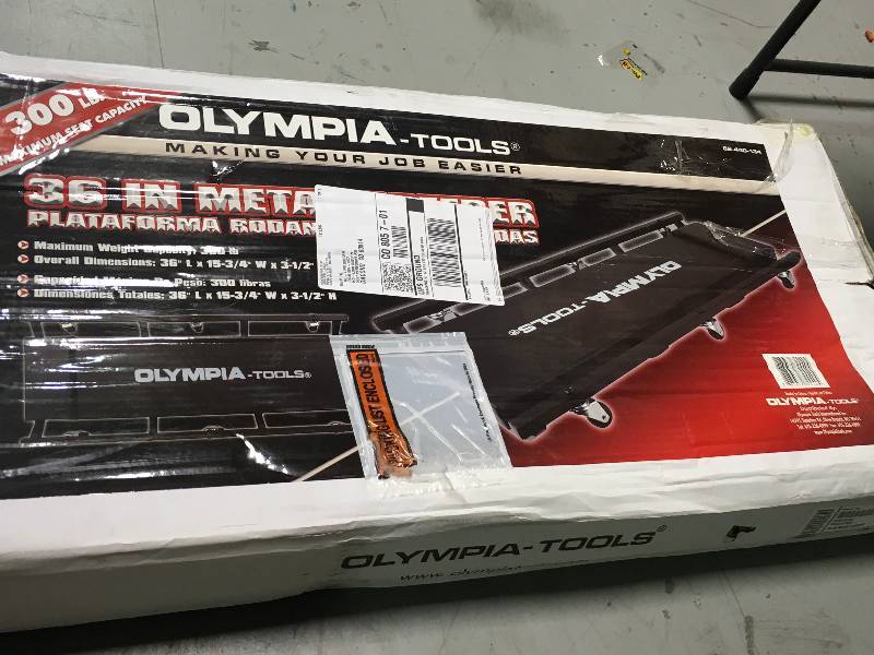 lot 82 image: Olympia Garage Creeper 36 In. 300 LBS. Capacity Steel Platform Tool Creepers