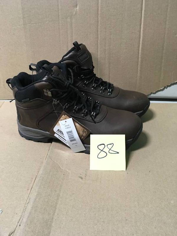 lot 88 image: Mens Brown Leather Hiking Trail The Head Exploration Boots Size 13 not used