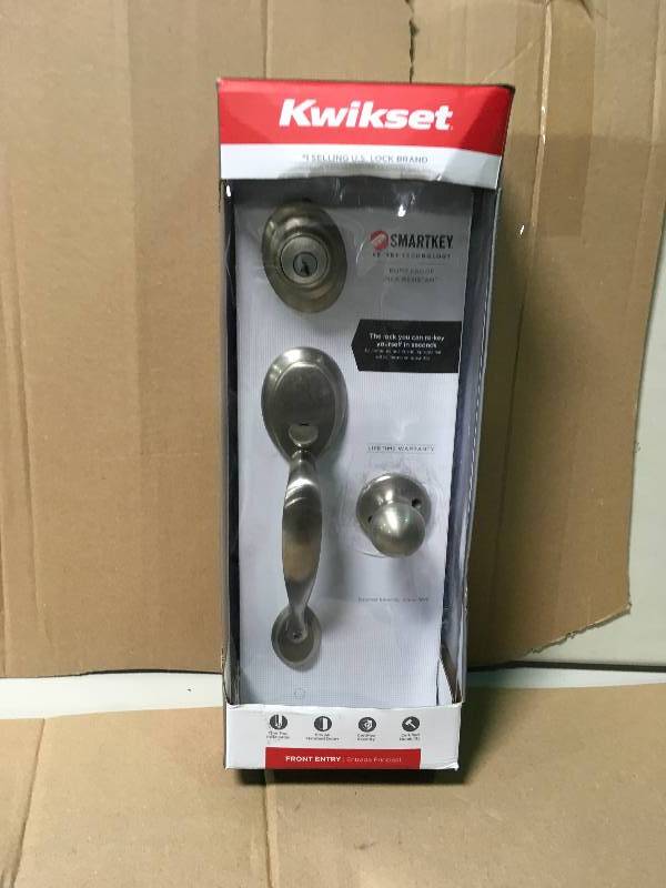 Kwikset Dakota Satin Nickel Smartkey Single Cylinder Deadbolt
