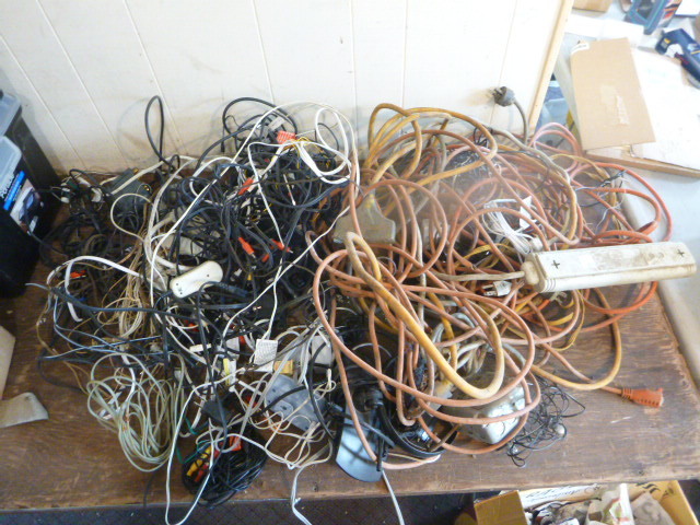 Large Tote of Extension Cords
