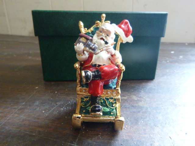Department 56 Santa in Rocking Chair Jeweled Box