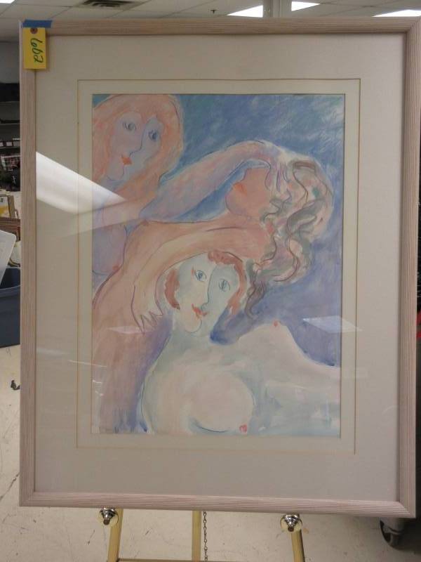 lot 602 image: ORIGINAL NUDE FRAMED ART