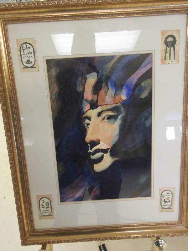 lot 609 image: PAUL KELLETT ORIGINAL EGYPTIAN THEMED ART