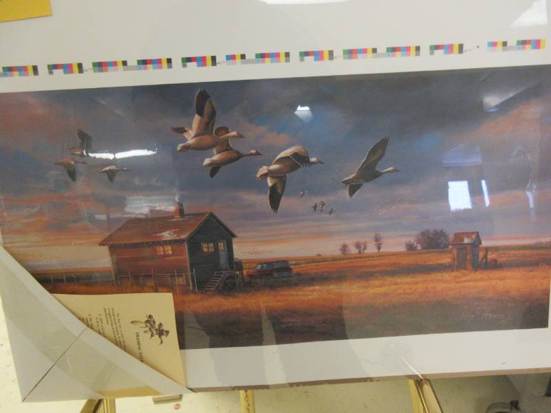 lot 613 image: JOHN GREEN WATERFOWL PRINT