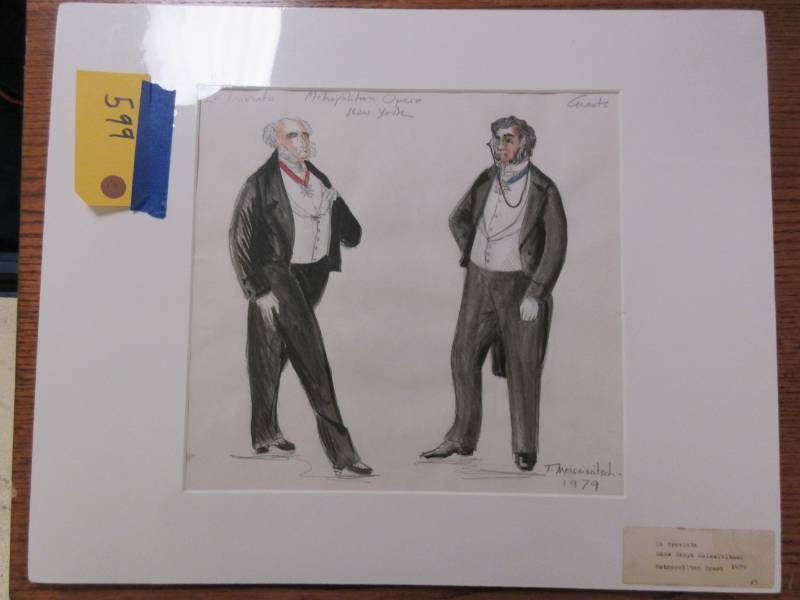 lot 599 image: ORIGINAL SIGNED COSTUME SKETCH