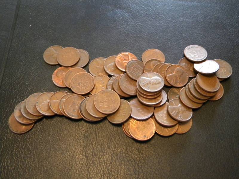 60 Wheat Back Pennies