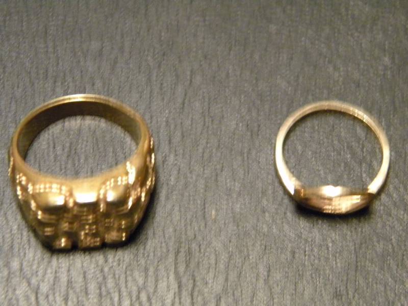 2 Gold Plated Rings