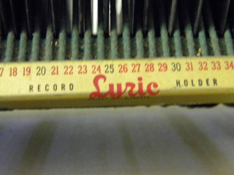 Vintage Lyric Record Holder & Records