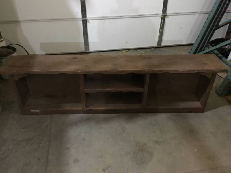 lot 31 image: Water bed headboard could be used as a low shelf