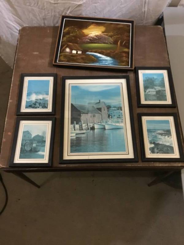 lot 52 image: 6 pictures 5 matching and one different one  Water theme