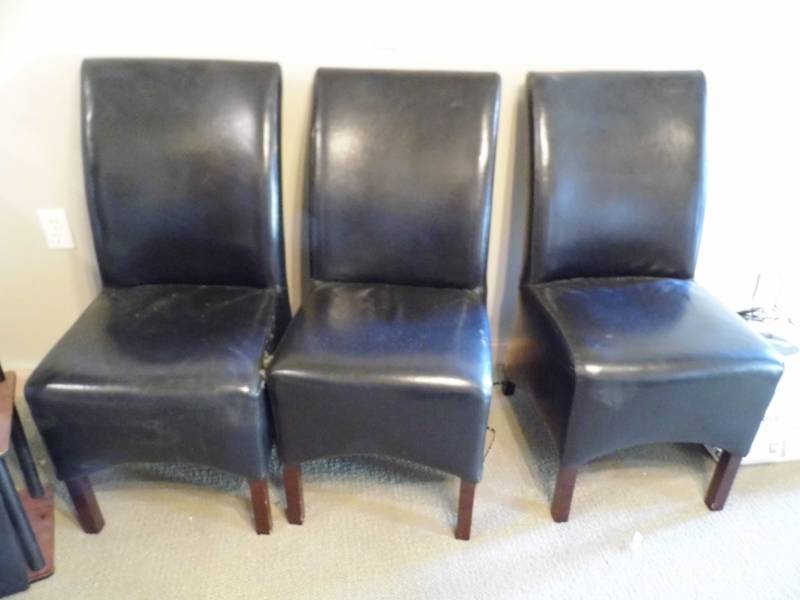 Lot of 3 Leather Chairs