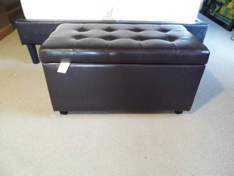 Leather Storage Ottoman