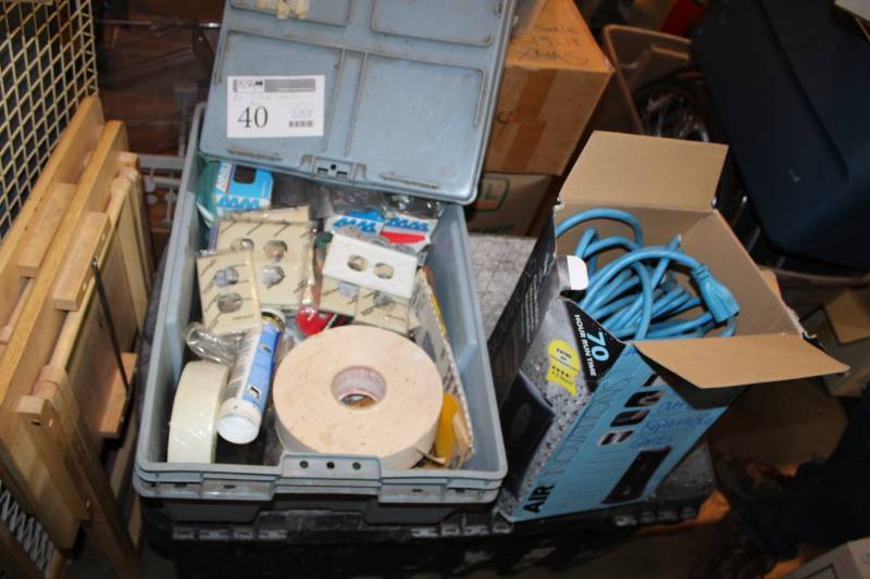lot 40 image: Electrical Supplies, Protective Eyewear, Extension Cords, And More