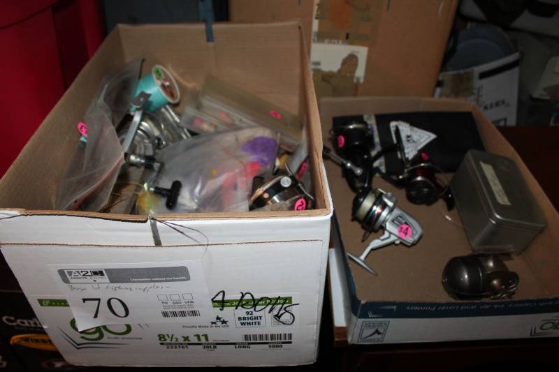 lot 70 image: Fishing Supplies - Reels, Line, Lures, And More