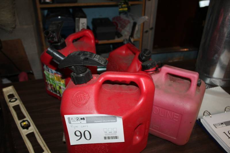 lot 90 image: Plastic Gasoline Cans