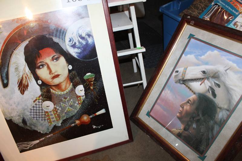 lot 108 image: Framed Wall Art - Native Americans