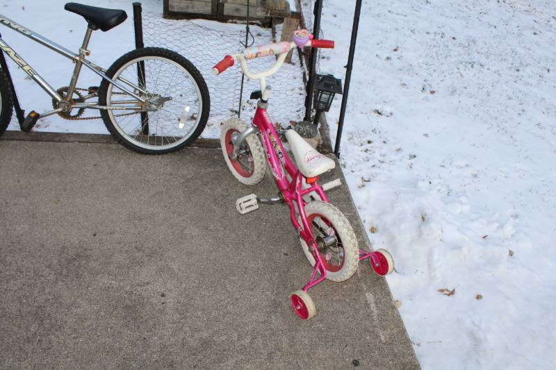 lot 12A image: Disney Princess Childrens Bicycle w Training Wheels