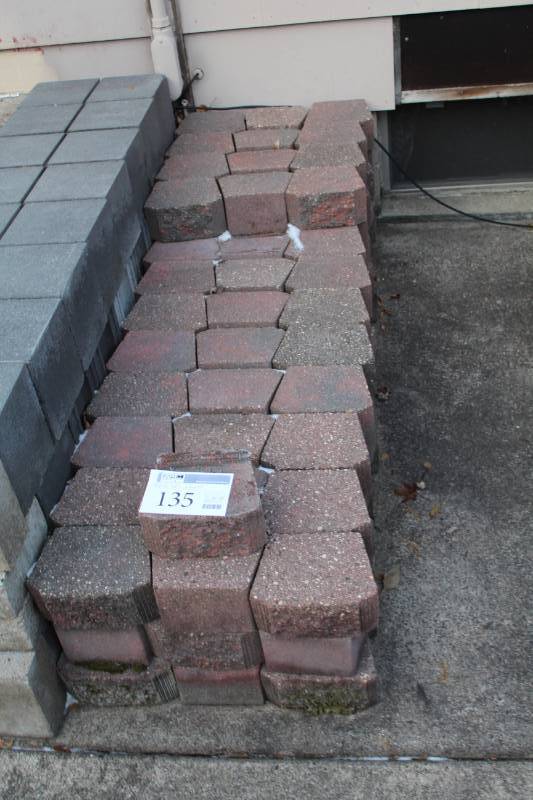 lot 135 image: Lot of 120 Landscape Bricks  Color  Red